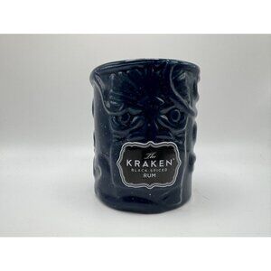 The Kraken Spiced Rum Blue Ceramic Tiki Mug Cup 3D Octopus Design 4" Tall RARE